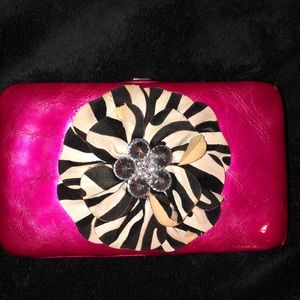 Large Flower Rhinestone Wallet